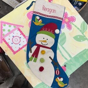 REAGAN THE COMPANY STORE Festive Snowman Christmas Stocking